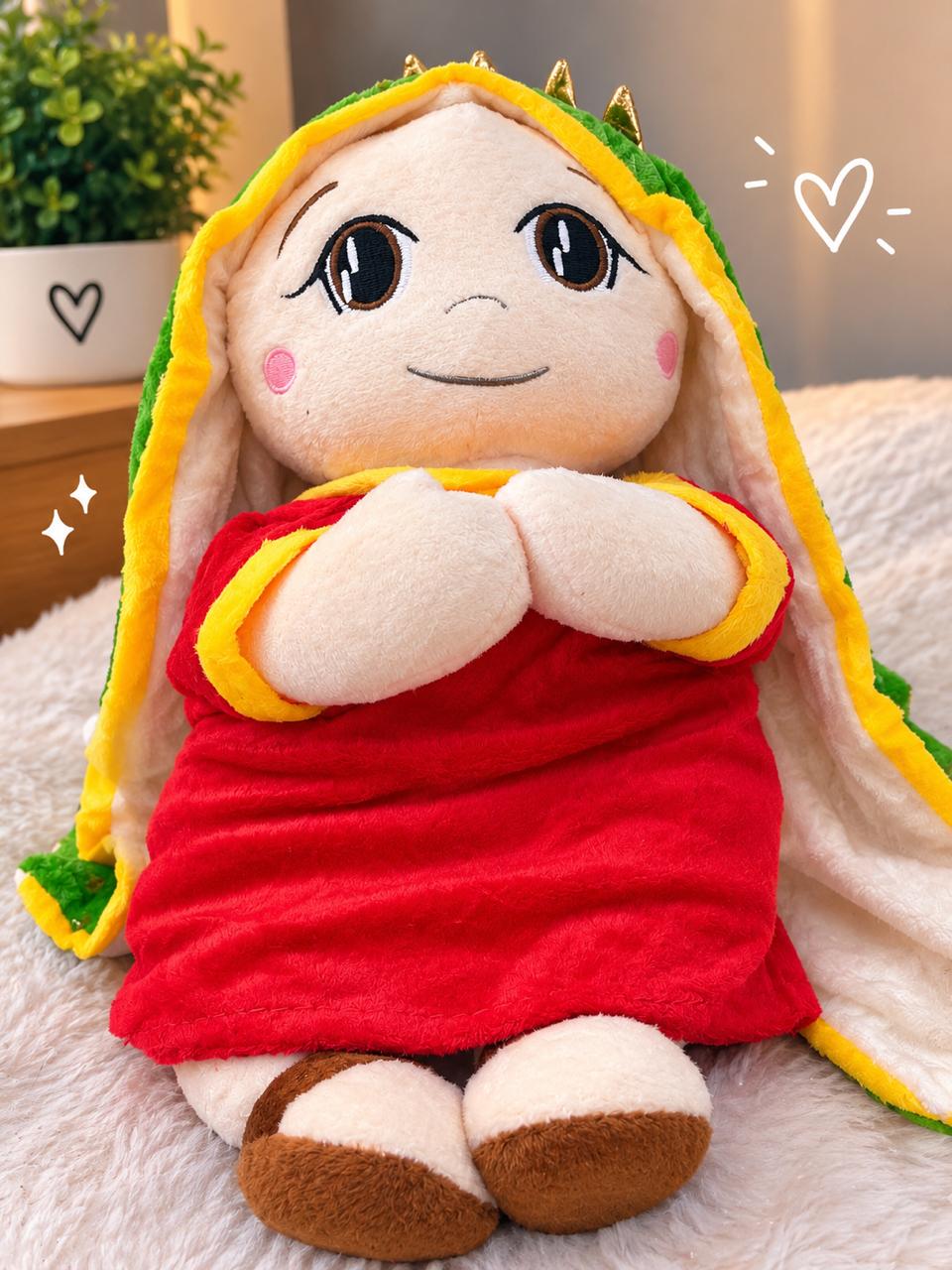 María Protectora™ - Peluche de la virgen Maria con respiracion y sonido.